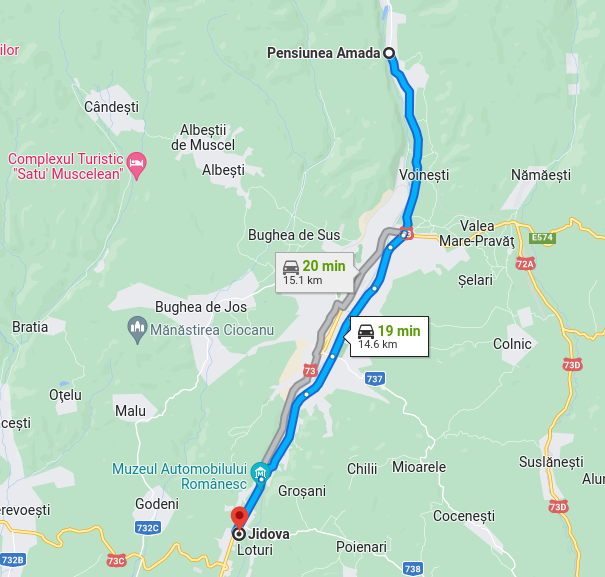 traseu pensiunea amada pana la castrul roman jidava