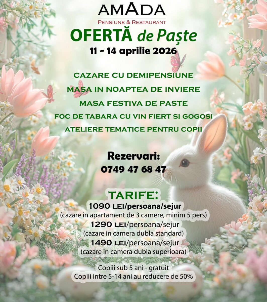 oferta de paște 2026 pensiunea amada